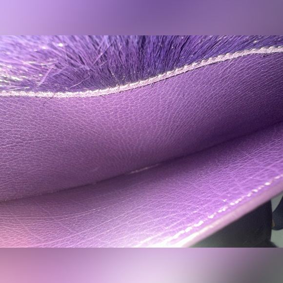 ✨ NWT Burberry Leather Chess Satchel in Purple ✨ - Picture 10 of 13